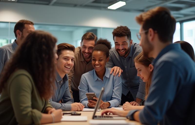 Pixel Perintis team collaborating in an office