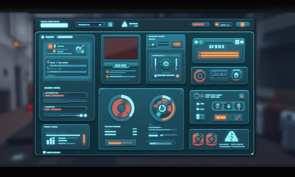 Screenshot of a game user interface design created by a student